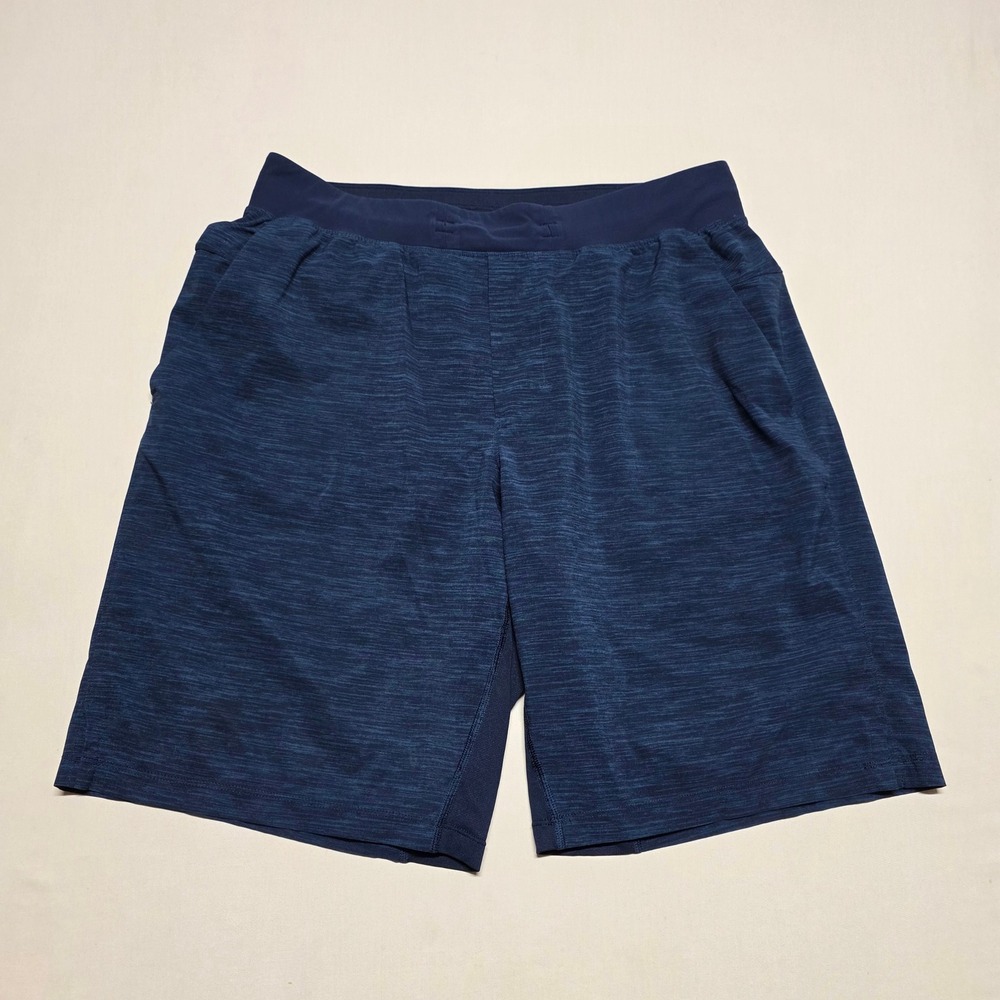 Lululemon Pace Breaker Lined Athletic Short Men Medium Heather Navy Drawstring